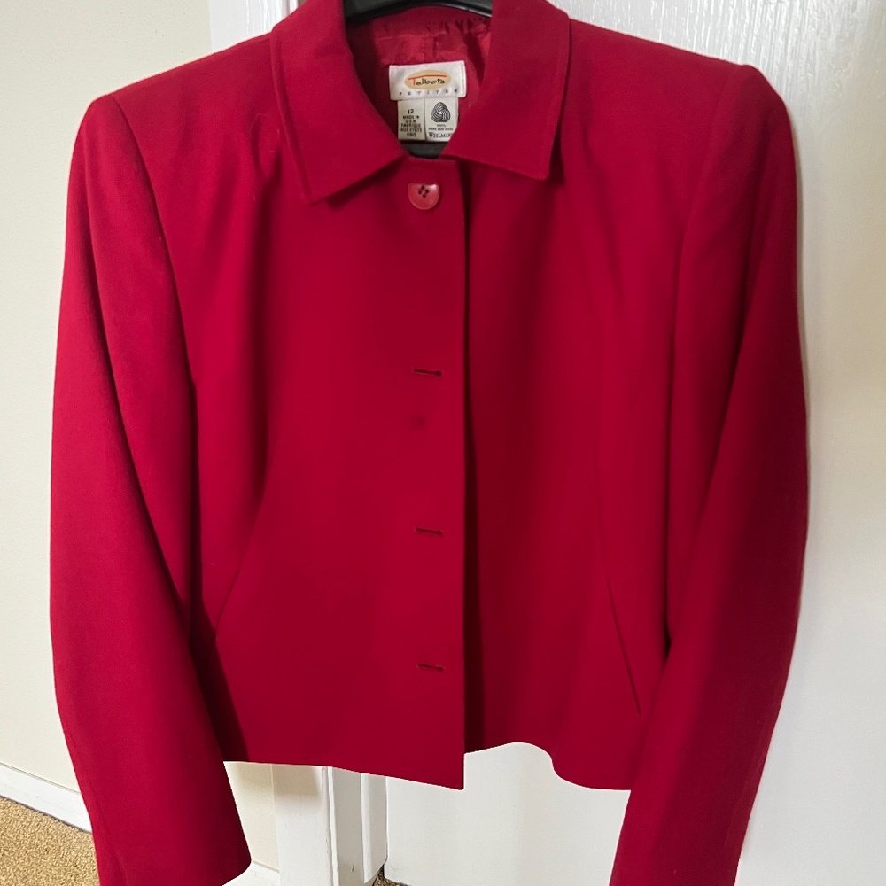 100% Wool Red Blazer